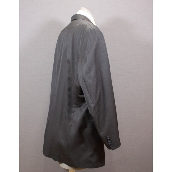 Andrew Fezza Men's 2 Piece Suit BLue Wool Silk 3 Btn 48R Flat Fronts 41" Waist - Picture 7 of 12